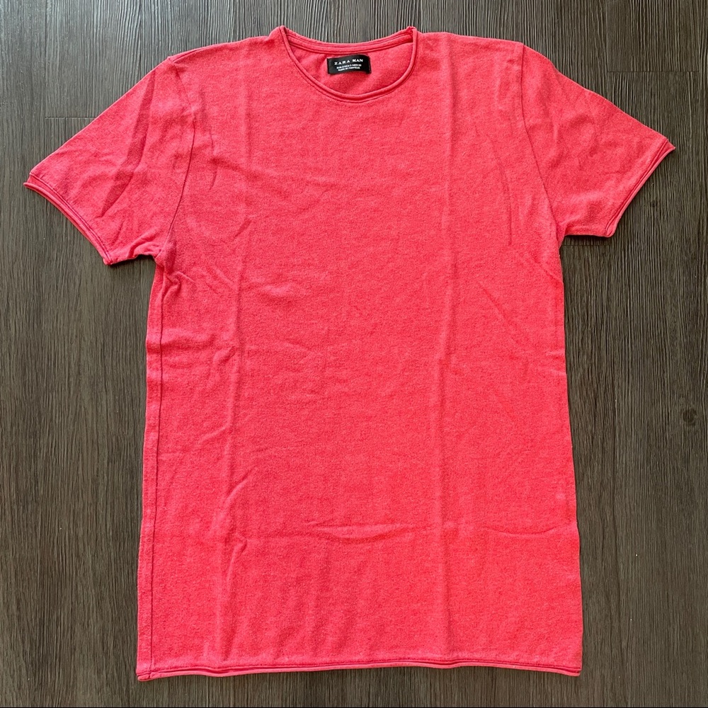 Zara Short-sleeved Sweater/T-Shirt Hybrid